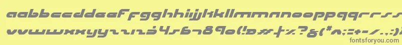 UniSolItalic Font – Gray Fonts on Yellow Background