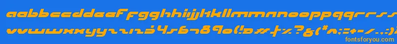 Więcej informacji o czcionce UniSolItalic Czcionka UniSolItalic – pomarańczowe czcionki na niebieskim tle