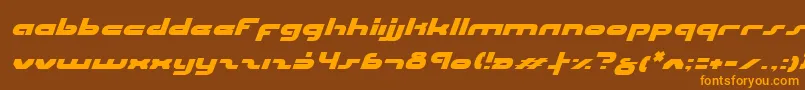 UniSolItalic Font – Orange Fonts on Brown Background