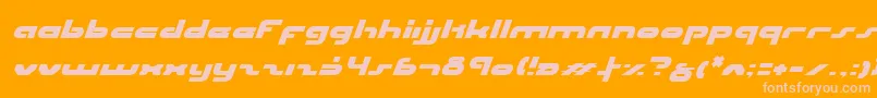 フォントUniSolItalic – オレンジの背景にピンクのフォント