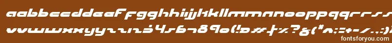 Czcionka UniSolItalic – białe czcionki na brązowym tle