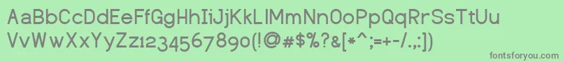 DustismoBold Font – Gray Fonts on Green Background