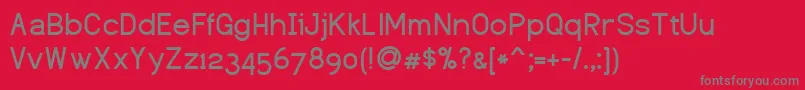 DustismoBold Font – Gray Fonts on Red Background