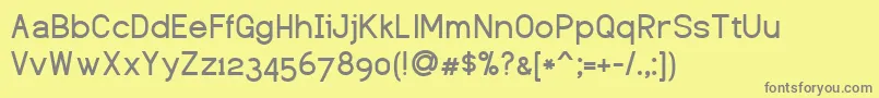 DustismoBold Font – Gray Fonts on Yellow Background