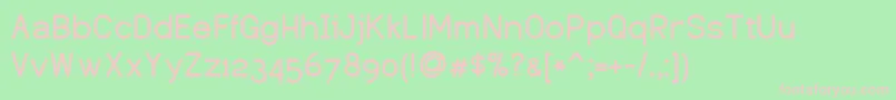 フォントDustismoBold – 緑の背景にピンクのフォント