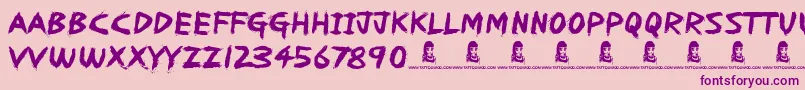 Redrum Font – Purple Fonts on Pink Background