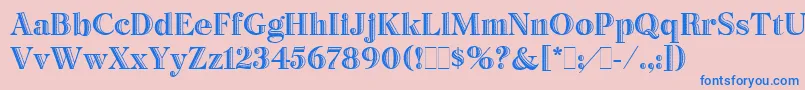 BertieLetPlain.1.0 Font – Blue Fonts on Pink Background