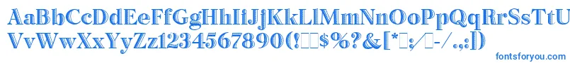 BertieLetPlain.1.0 Font – Blue Fonts on White Background