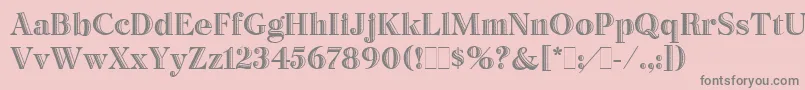 BertieLetPlain.1.0 Font – Gray Fonts on Pink Background