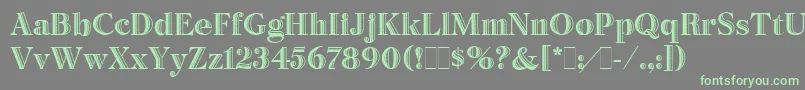 BertieLetPlain.1.0 Font – Green Fonts on Gray Background