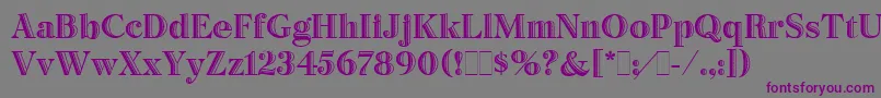 BertieLetPlain.1.0 Font – Purple Fonts on Gray Background