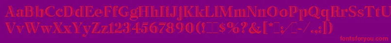 BertieLetPlain.1.0 Font – Red Fonts on Purple Background