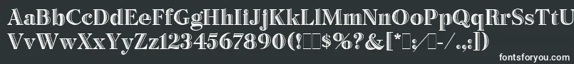 BertieLetPlain.1.0 Font – White Fonts on Black Background