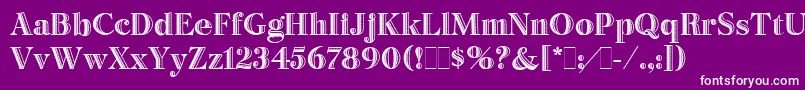 BertieLetPlain.1.0 Font – White Fonts on Purple Background