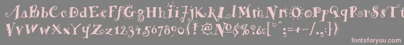 Weitere Informationen zur FunstuffBold-Schriftart FunstuffBold-Schriftart – Rosa Schriften auf grauem Hintergrund