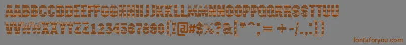 Machinanovastrmini Font – Brown Fonts on Gray Background