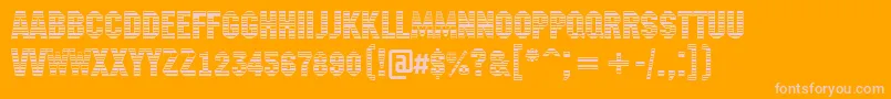 Machinanovastrmini Font – Pink Fonts on Orange Background