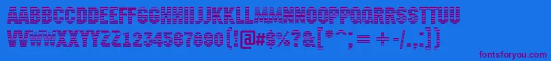 Machinanovastrmini Font – Purple Fonts on Blue Background