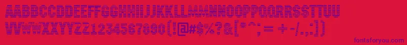 Machinanovastrmini Font – Purple Fonts on Red Background