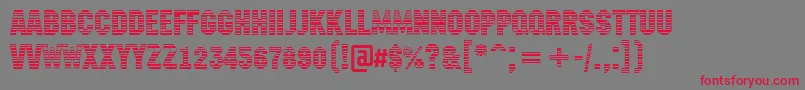 Machinanovastrmini Font – Red Fonts on Gray Background