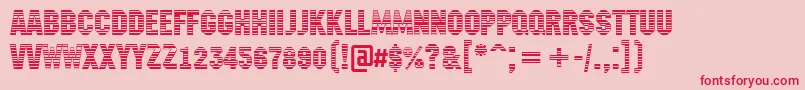 Machinanovastrmini Font – Red Fonts on Pink Background