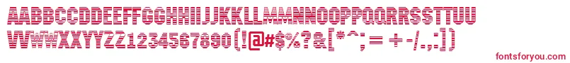 Machinanovastrmini Font – Red Fonts on White Background