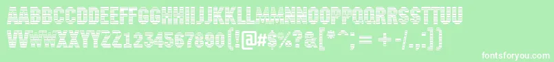 Machinanovastrmini Font – White Fonts on Green Background