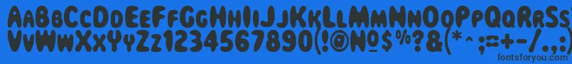 Magical-fontti – mustat fontit sinisellä taustalla