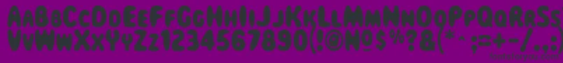 フォントMagical – 紫の背景に黒い文字