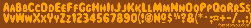 Magical Font – Orange Fonts on Brown Background