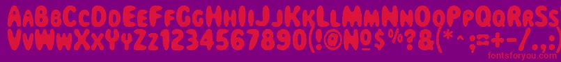 Magical Font – Red Fonts on Purple Background