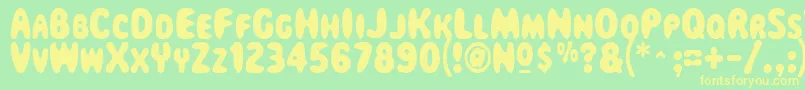 Magical Font – Yellow Fonts on Green Background