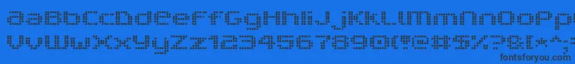 Шрифт V5ProphitDot – чёрные шрифты на синем фоне
