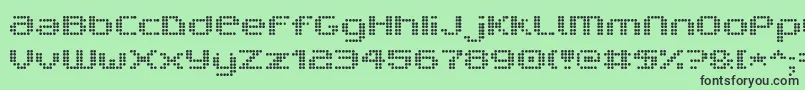 V5ProphitDot-fontti – mustat fontit vihreällä taustalla
