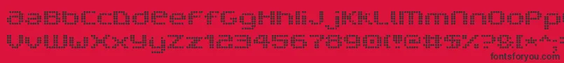 V5ProphitDot-fontti – mustat fontit punaisella taustalla