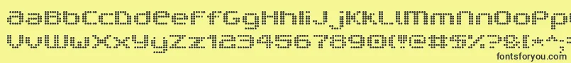 フォントV5ProphitDot – 黒い文字の黄色い背景