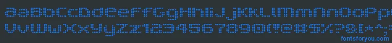 Шрифт V5ProphitDot – синие шрифты на чёрном фоне