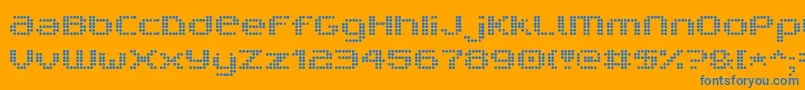 Шрифт V5ProphitDot – синие шрифты на оранжевом фоне