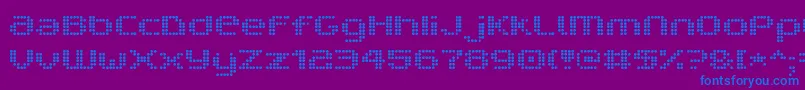 V5ProphitDot-fontti – siniset fontit violetilla taustalla