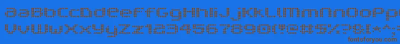 V5ProphitDot Font – Brown Fonts on Blue Background