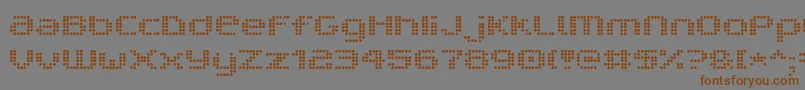 V5ProphitDot Font – Brown Fonts on Gray Background