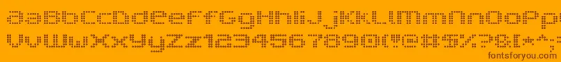 フォントV5ProphitDot – オレンジの背景に茶色のフォント