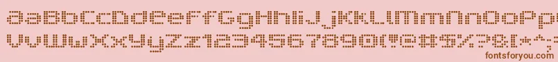 V5ProphitDot-Schriftart – Braune Schriften auf rosa Hintergrund