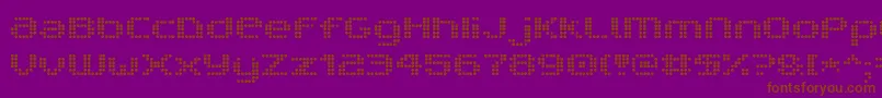 フォントV5ProphitDot – 紫色の背景に茶色のフォント