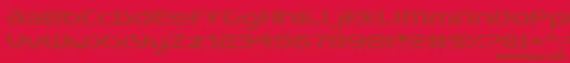 フォントV5ProphitDot – 赤い背景に茶色の文字