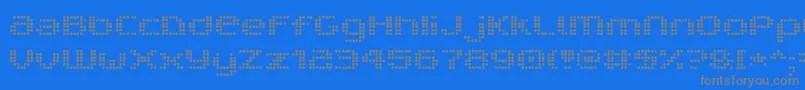 フォントV5ProphitDot – 青い背景に灰色の文字
