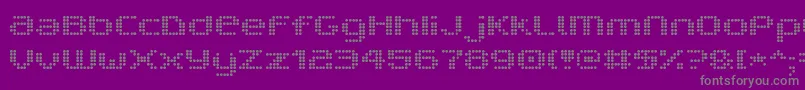 フォントV5ProphitDot – 紫の背景に灰色の文字
