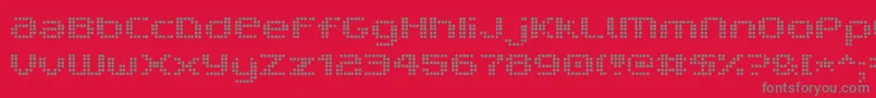 フォントV5ProphitDot – 赤い背景に灰色の文字