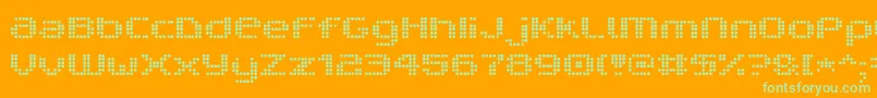 V5ProphitDot-fontti – vihreät fontit oranssilla taustalla
