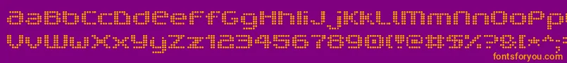 V5ProphitDot-Schriftart – Orangefarbene Schriften auf violettem Hintergrund